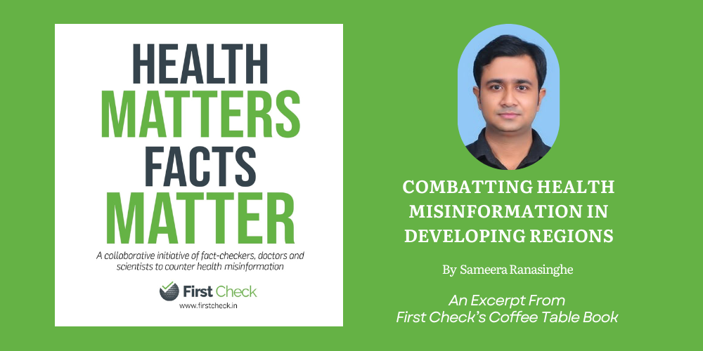 Combatting health misinformation in developing regions – An Excerpt From First Check’s Coffee Table Book