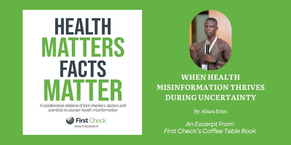 When health misinformation thrives during uncertainty – An excerpt from First Check’s Coffee Table Book