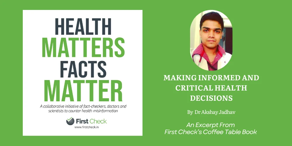 Making Informed and Critical Health Decisions – An Excerpt From First Check’s Coffee Table Book