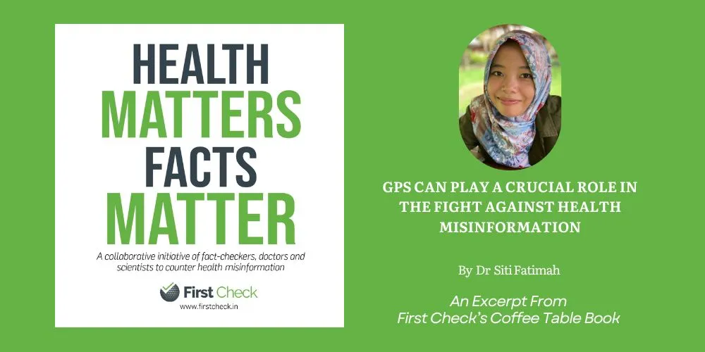 GPs can play a crucial role in the fight against health misinformation – An excerpt from First Check’s Coffee Table Book