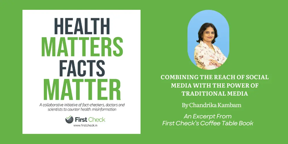 Role of accredited platforms in health information – An excerpt from First Check’s Coffee Table Book