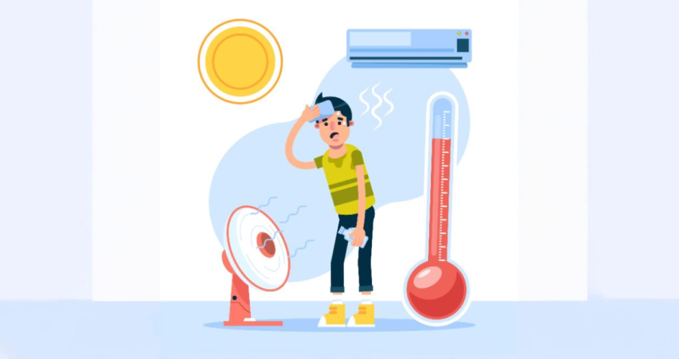 air conditioner in summer heat