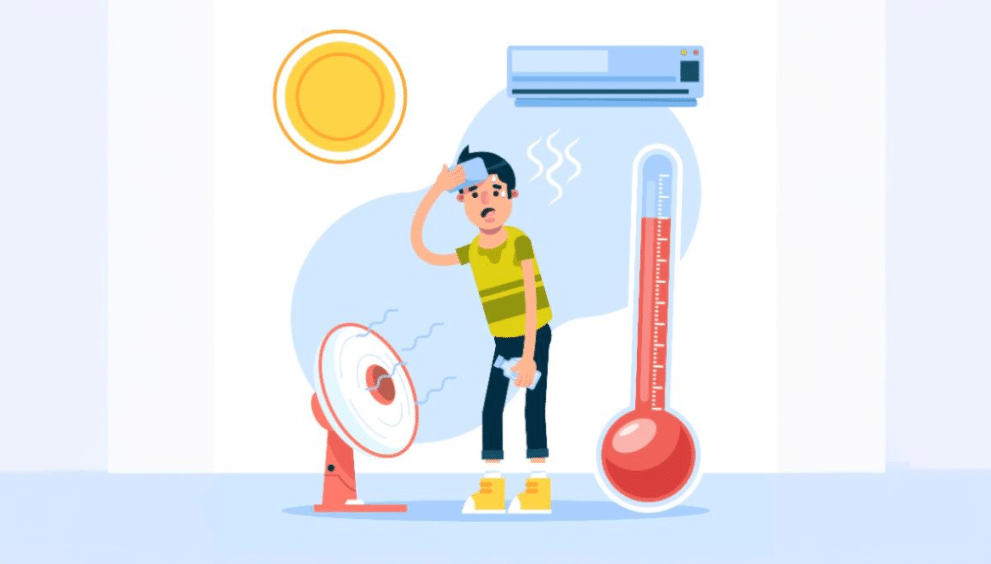 air conditioner in summer heat